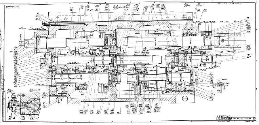 Чертеж фартука 1к62